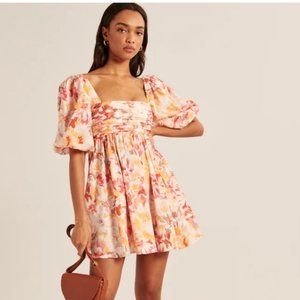 Abercrombie dress with orange/red floral print.